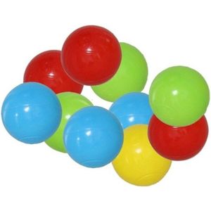 Kunststof ballenbak ballen - felle vrolijke kleuren - 10x stuks - ca 8.50 cm