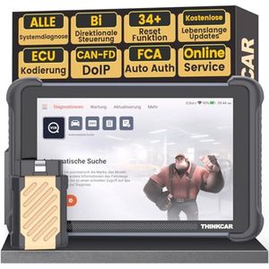 OBD2 Diagnoseapparaat voor Auto met 34+ Resetfuncties, Volledige Systeemdiagnose en Bi-directionele Bediening