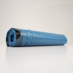 Blauwe Vuilniszakken | Trekband | 60 Zakken | 100 Liter | LDPE | 40 My | 70x100 cm - Afvalzakken Met Trekband 100-120 Liter, Blauwe Vuilniszakken 100 Liter