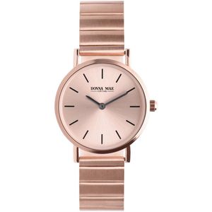 Lucardi Dames Donna Mae horloge rosé-kleurig - Horloge - Staal - Rosékleurig - 30 mm