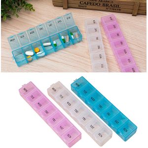 Medicijn Bewaardoosjes 7 Dagen I Pillendoos I Pillendoosje I Pillenplanner I Met Dag aanduiding I 7 Vakken I Transparant