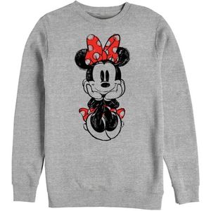 Mickey Mouse Sitting Minnie Sketch Heren Sweatshirts - grijs - XL