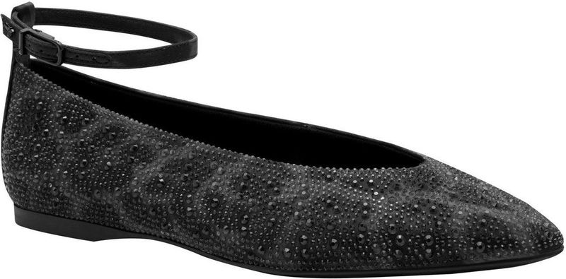 Tamaris - Ballerina - Grijs / Zwart - Met Riempjes