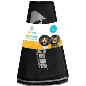 Zenpet Procone S – Hondenkraag – Hondenkap – Beschermkraag hond – Beschermkap voor Hond – Grijs/Zwart – Nek omtrek 20.3 tot 30.5cm