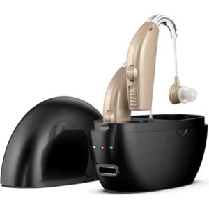 medj-Gehoorapparaat met geluid reductie -digitaal-intelegentie - Beige - 2 Stuks Links & Rechts - Oplaadbaar met kabel