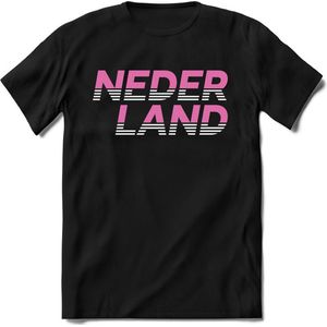 Nederland - Licht Roze - T-Shirt Heren / Dames  - Nederland / Holland / Koningsdag Souvenirs Cadeau Shirt - grappige Spreuken, Zinnen en Teksten. Maat 3XL