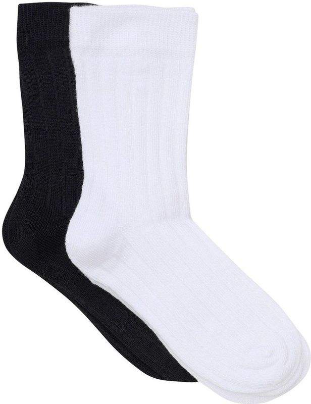 Minymo - Ankle Sock Rib - Zwart - 2-Pack