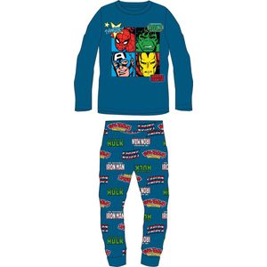 Marvel Spider-man/Hulk/Iron-man/Captian America Pyjama Katoen Blauw Maat 134