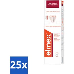 25 x Elmex Tandpasta Anti-Cariës Professional Advanced Protection 75 ml - Mondhygiëne - Tanden Poetsen - Elmex
