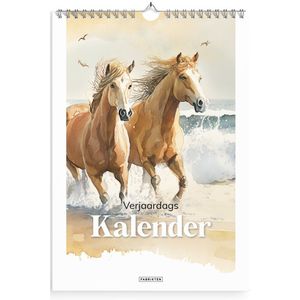 Fabrikten Verjaardagskalender - Paarden - Kleurrijk - A4