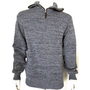 Schipperstrui Heren Grijs 40% Wol 30% Polyester 30% Acryl Fijn Gebreid maat 62-64