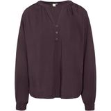 Blouse - Viscose - Vloeiende Blouse - Met Plooien