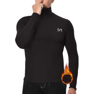 MEETHOO Heat Essentials -Thermo Ondergoed Heren - ThermoShirt Heren - Thermokleding Heren - Thermo Shirt Heren Lange Mouw-Zwart-XL
