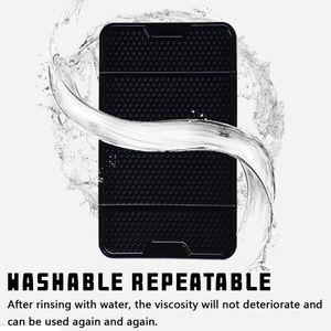 Anti-slip mat voor autodashboard - multifunctioneel - universeel - opvouwbare antislipmat - accessoires voor het vasthouden van mobiele telefoon - sleutels - zwart