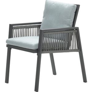 Garden Impressions Andrea dining fauteuil - rope - carbon black/ mint grey