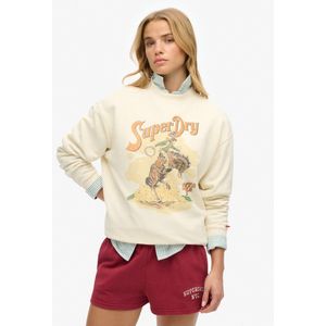Superdry - Ruim Souvenir sweatshirt met grafische print en ronde hals - Dames - Truien