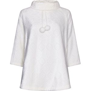 Duurzame fleece poncho wit - Wit - Maat - Onesize