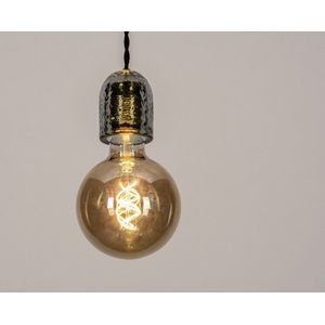 Lumidora Hanglamp 74376 - ILUMES - E27 - Zwart - Grijs - Glas - ⌀ 10 cm