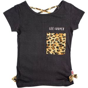 Lee Cooper Shirtje Lee Cooper Leopard zwart Kids & Kind Meisjes Zwart - Maat: 98/104