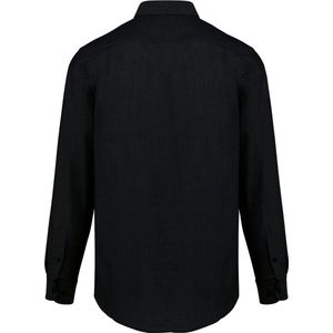 Overhemd Heren 6XL Kariban Lange mouw Black 70% Katoen, 30% Polyester