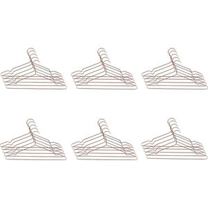 QUVIO Kledinghangers - Set van 30 - Kleerhangers - Hangers kleding - Broekhangers - Rosekleur - Koper - Staal