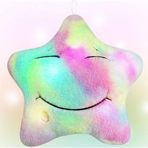 Oplichtend sterrenkussen - stervormig kinderkussen - nachtlampje pluche kussen - decoratief cadeau voor Kerstmis en verjaardag - (kleur)