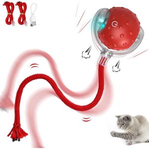 Geschikt voor Interactieve elektrische automatische kattenspeeltjes, oplaadbare onregelmatig bewegende speeltjes, stimuleert de jachtinstincten van katten, alle vloeren en tapijten beschikbaar
