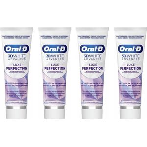 Oral-B - 3D White Advanced - Tandpasta - Luxe Perfection - Voordeelverpakking 4 x 75 ml