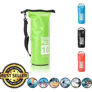 Decopatent® Waterdichte Tas - Dry bag - 10L - Ocean Pack - Dry Sack - Survival Outdoor Rugzak - Drybags - Boottas - Zeiltas -Groen