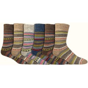 Hygge sokken | Thermo sokken | Zachte tailleband | Maat: Diverse maten | 6 paar