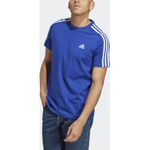 adidas Sportswear Essentials Single Jersey 3-Stripes T-shirt - Heren - Blauw- M