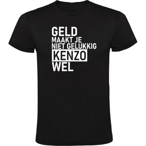 Geld maakt je niet gelukkig Kenzo wel Heren T-shirt - geluk- gelukkig - humor - grappig