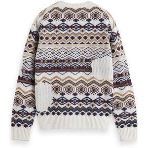 Scotch & Soda - 178529 - Trui - Mannen - Jacquard - Verlaagde Schouder