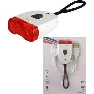 Union Achterlicht UN-120 USB oplaadbaar Li-ion Accu Wit