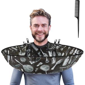 Kappersmantel - Zwart - Waterdichte en Opvouwbare Cape - Kappersbenodigdheden