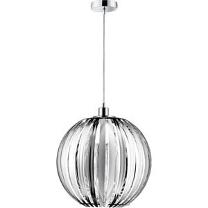 LED Hanglamp - Hangverlichting - Torna Zuka - E27 Fitting - Rond - Glans Chroom - Acryl