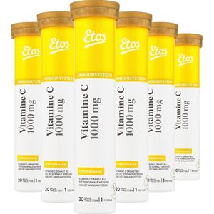 Etos Vitamine C - Bruistablet - Citroen - 120 stuks (6x20)