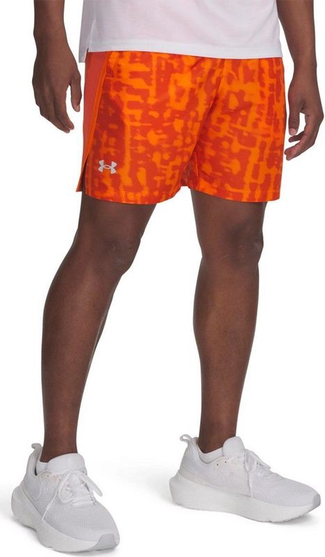 Under Armour Launch 7´´ Printed Korte Broek Oranje M Man