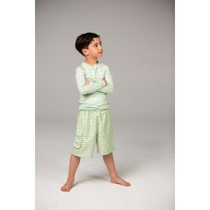 Ducksday - Zwemshort voor jongen - boardshort - UV-werend - UPF50+ - Surf - Andes - Muntgroen gestreept - Maat 4 jaar - 98/104