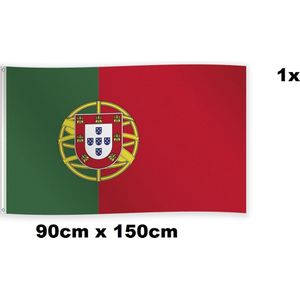 Vlag Portugal 90cm x 150cm - Landen festival thema feest fun verjaardag Portugees