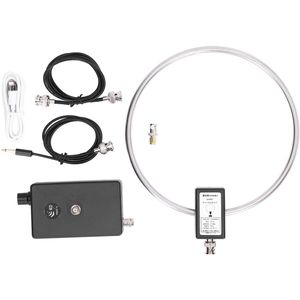 Radio antenna with short SW 2.3-30MHz, radio antenna, short amplified, indoor, stainless steel loop antenna