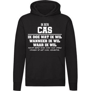 Cas | verjaardagkado | verjaardag kado | cadeau | grappig | jarig | Unisex | Trui | Sweater | Hoodie | Capuchon | Zwart
