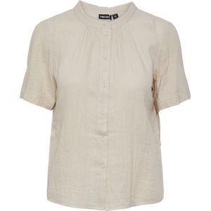 Pieces Blouse Pcmastina Ss Shirt 17148782 Silver Gray Dames Maat - XL