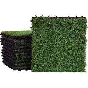 Gras tegel MCW-E13, gras tegel gras mat kunstgras, balkon/terras 11x elk 30x30cm = 1m²