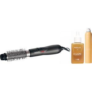 Babyliss PRO - Warme Lucht Borstel - Titanium - Haarlak 300ml - Olie 50ml