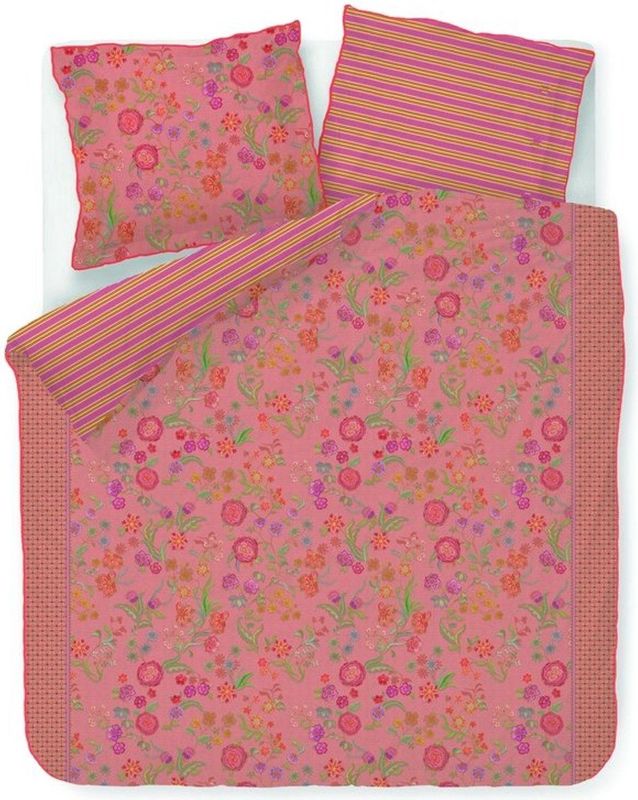 Pip Studio - Coco Flower - Dekbedovertrek - Koraal - 140x200/220 cm