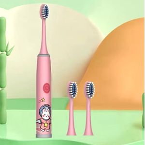 Sonische Roze Baby Elektrische KinderTandenborstel Kinderen - Baby, Peuter en kleuter - Inclusief 2 opzetstukken - 1 t/m 12 jaar - Roze