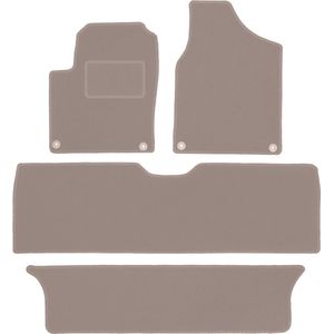 Beige veloursmatten voor: Seat Alhambra I minivan (1995-2010)