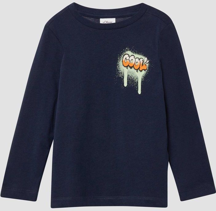 s.Oliver - T-Shirt - Katoen - Lange Mouwen - Normale Pasvorm