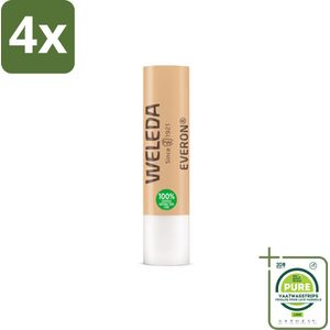 WELEDA - Lippenbalsem Everon - Bescherming tegen kou & wind - SPF 4 - Voordeelverpakking - 4 stuks - Lippenbalsem - Lippenverzorging